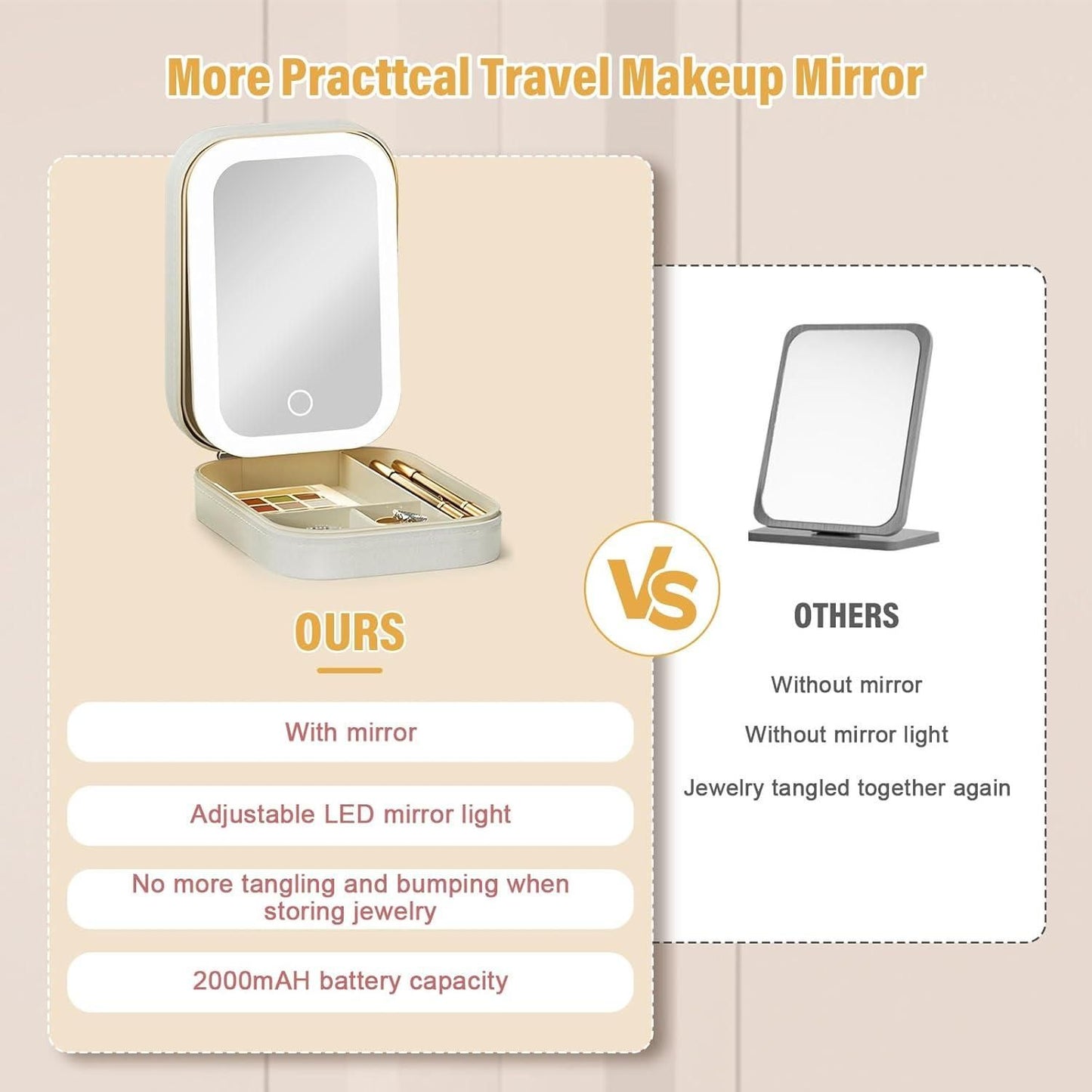 Makeup Vanity™ Box with LED Mirror